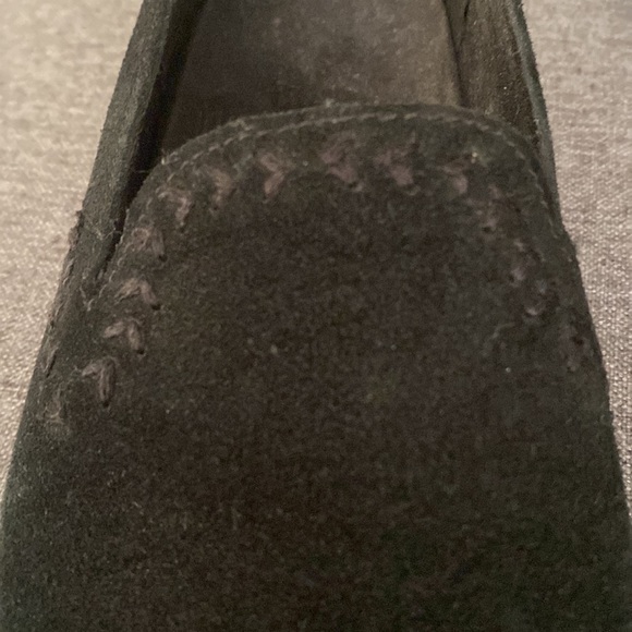 Black suede Minnetonka shoes . - Picture 3 of 3